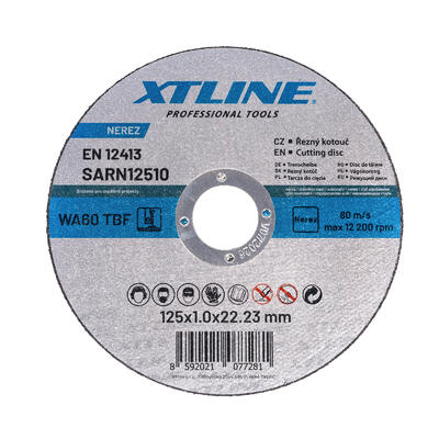 XTLINE Kotouč řezný na ocel / nerez | 125x1,6x22 mm - 1