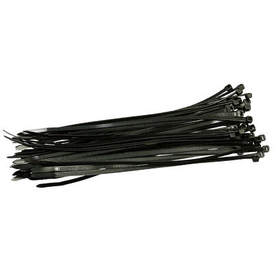 Vázací pásky nylonové černé 1bal/50ks | 300x4,8 mm - 1