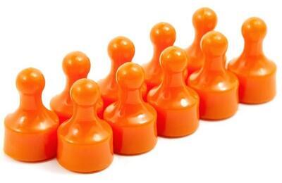 Magnety kancelářské Figurky 10 ks oranžové