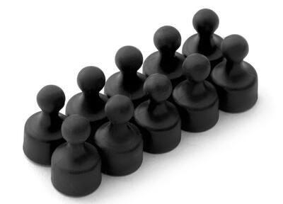 Magnety kancelářské Figurky 10 ks černé - 1