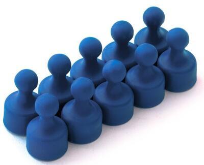 Magnety kancelářské Figurky 10 ks modré - 1