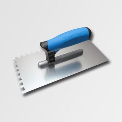 Hladítko nerezové zubové softgrip  | 270x130mm, zub 10x10mm