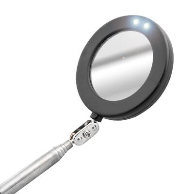 RICHMANN Magnetické inspekční zrcátko kulaté s LED diodami | 50 mm, 280-870 mm - 2