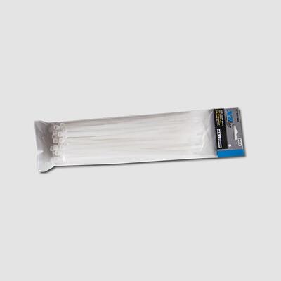 XTLINE Vázací pásky nylonové bílé | 120x2,5 mm, 1bal/50ks - 2