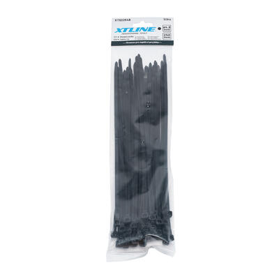 XTLINE Vázací pásky nylonové černé | 400x7,6 mm, 1bal/50ks - 2