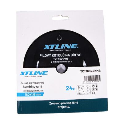 XTLINE Kotouč pilový s SK plátky - kombinovaný | 160x1,0x16 mm, 24 zubů - 2