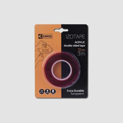 EMOS Akrylová oboustranná páska čirá | 18 mm x 3 m - 2