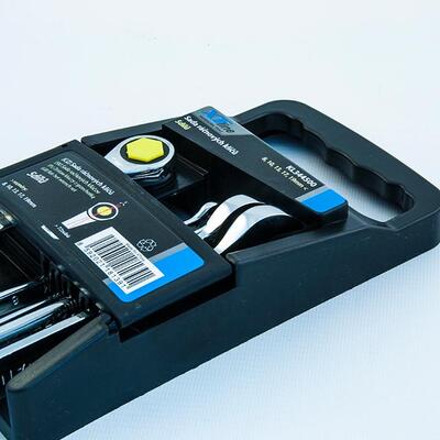 XTLINE Sada očkoplochých ráčnových klíčů 72 zubů, 5 dílů | 8-19 mm, plastový držák - 3