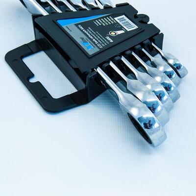 XTLINE Sada ráčnových klíčů oboustranných 72 zubů, 7 dílů | 8-19 mm, plastový držák - 3