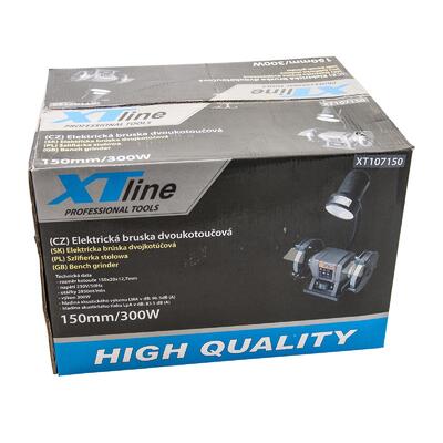 XTLINE Bruska stolní dvoukotoučová 300 W, 150 mm + lampa 40 W - 4