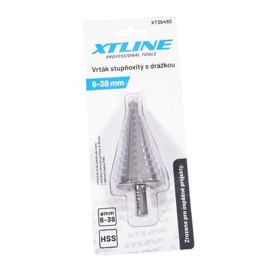 XTLINE Vrták stupňovitý HSS | 6-38 mm krok 3 mm (TRI) - 4
