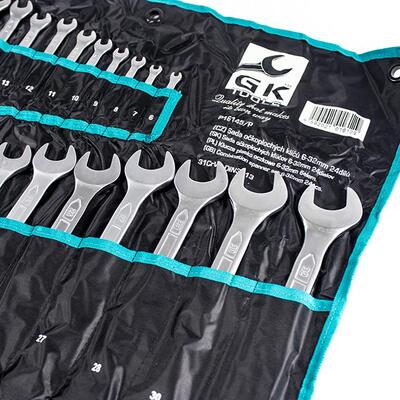 GK TOOLS Sada očkoplochých klíčů, matné 24 dílů | 6-32 mm, textilní obal - 5