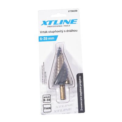 XTLINE Vrták stupňovitý HSS TiAIN | 4-20 mm, krok 2 mm (HEX) - 5