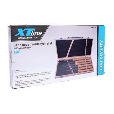 XTLINE Sada struhů s dřevěnou rukojetí 6 dílů (soustružnická dláta) | dřevěný box - 5