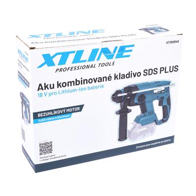 XTLINE Aku kombinované pneumatické kladivo SDS PLUS bezuhlíkové 18 V - 6