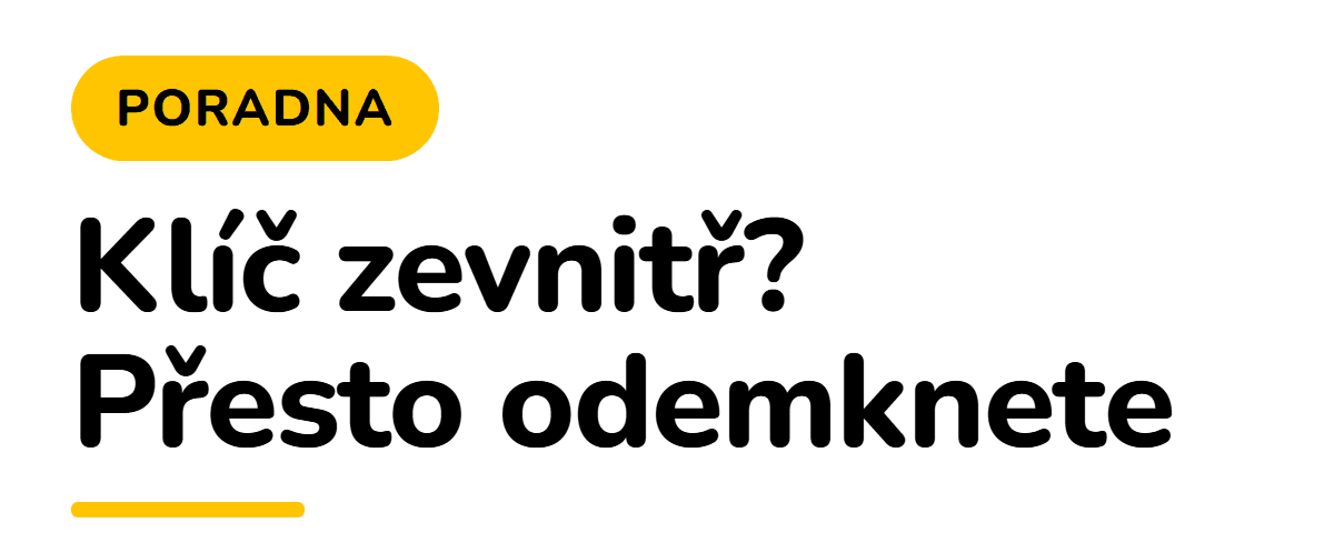 Cylindrická vložka s prostupovou spojkou BSZ ve dveřním zámku, klíč zasunutý z vnitřní strany
